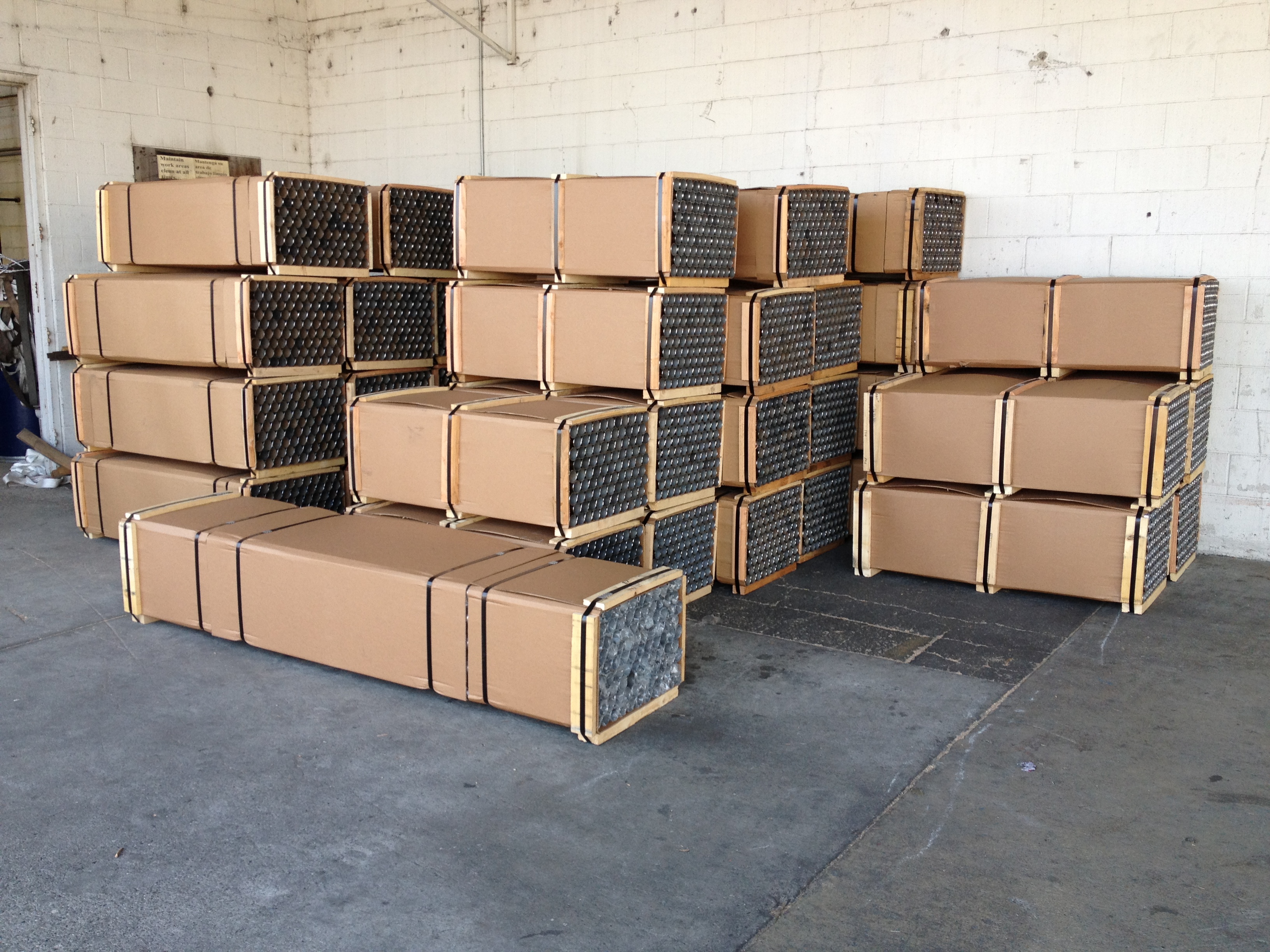Stainless steel stock and storage inside the Permagro warehouse